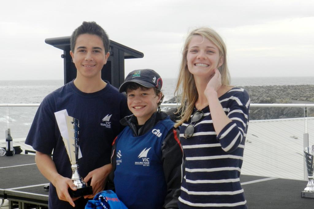 2nd Overall Louis Schofield and Peter Allen  - Sail Sandy 2014 © Chris Furey